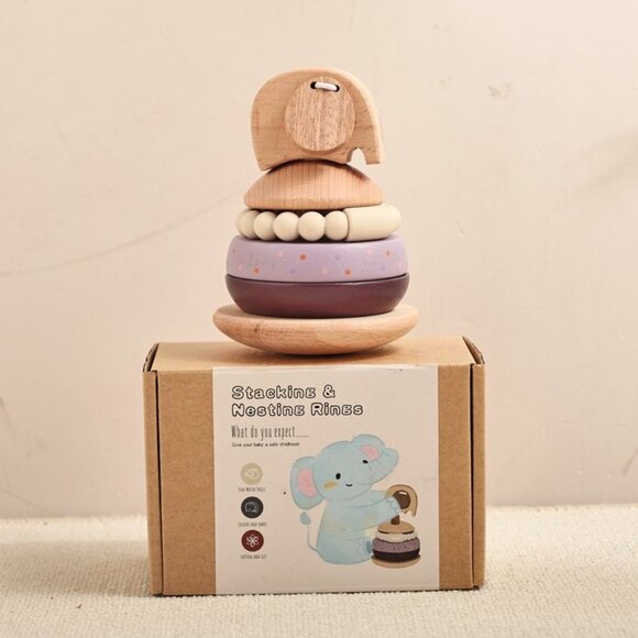 Felt Elephant Set with Bell Customizable Logo Educational Toys for 2-4 Years Fun - Picture 1 of 10